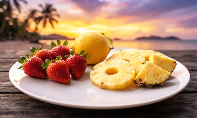 tropical sunset sorbet